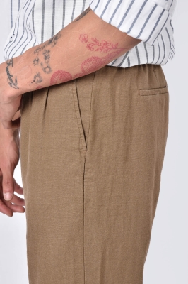 شلوار لینن پیلی دار