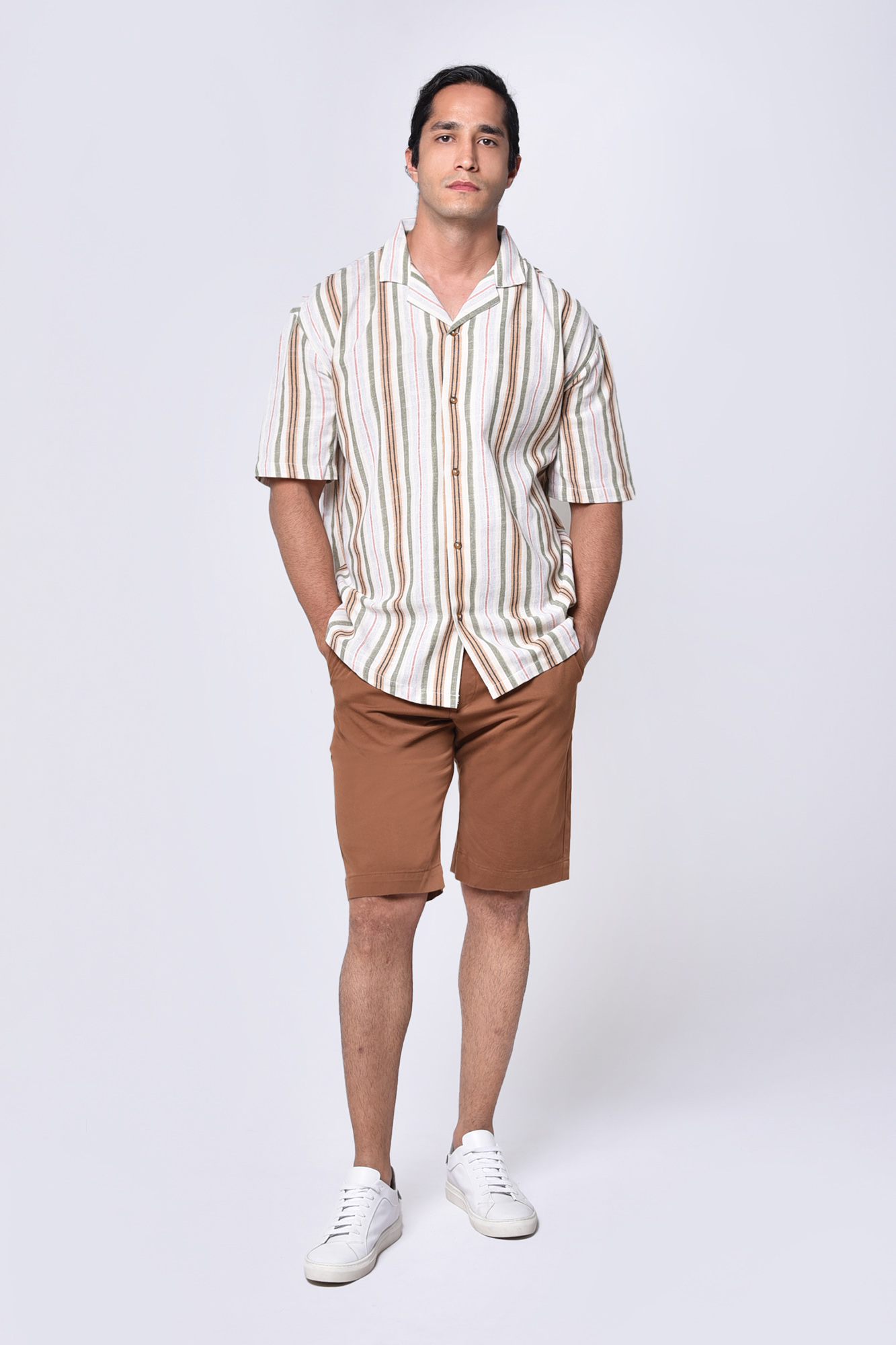 پیراهن آستین کوتاه راه راه