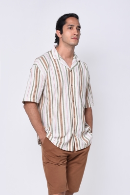 پیراهن آستین کوتاه راه راه