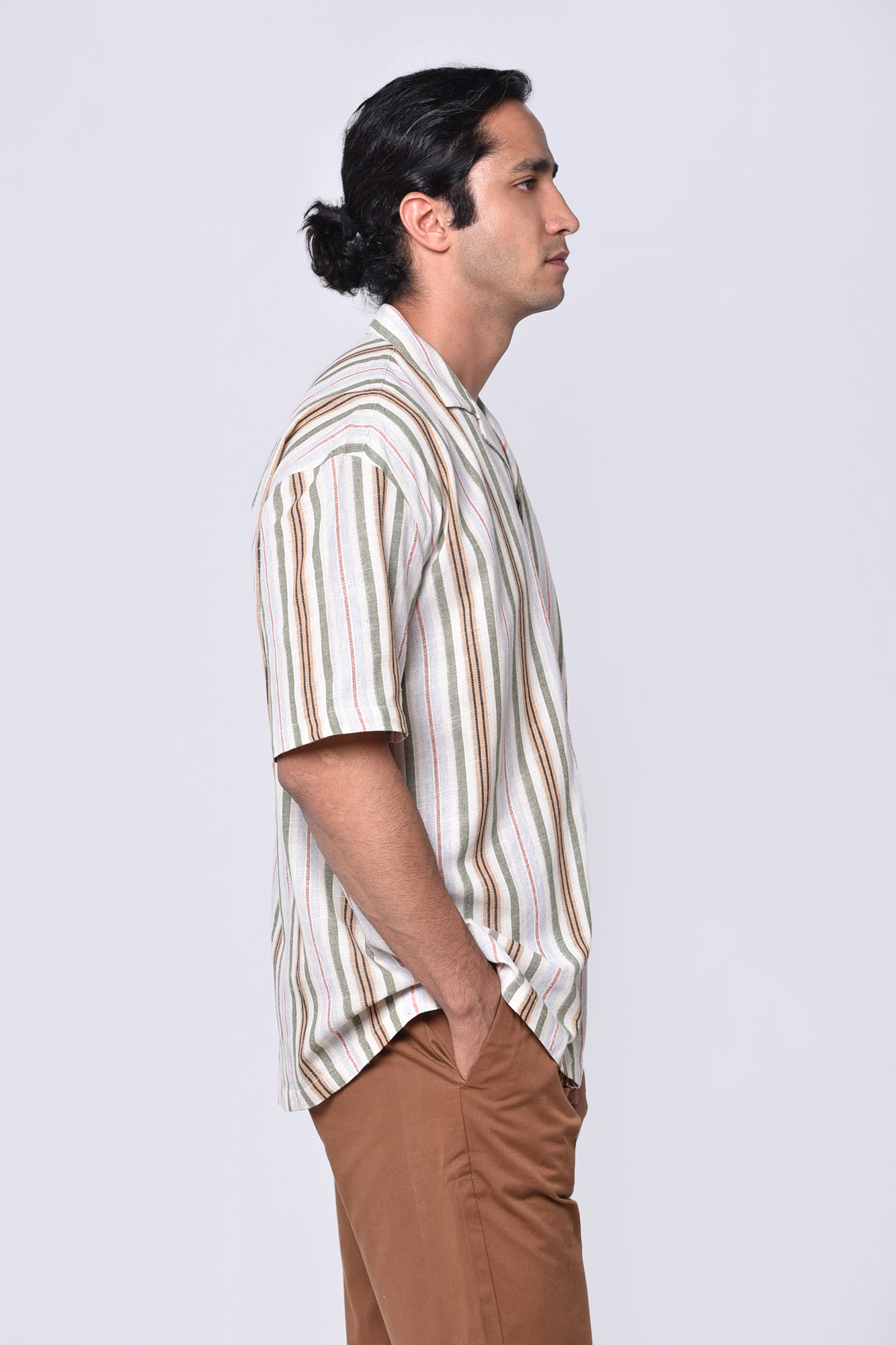 پیراهن آستین کوتاه راه راه