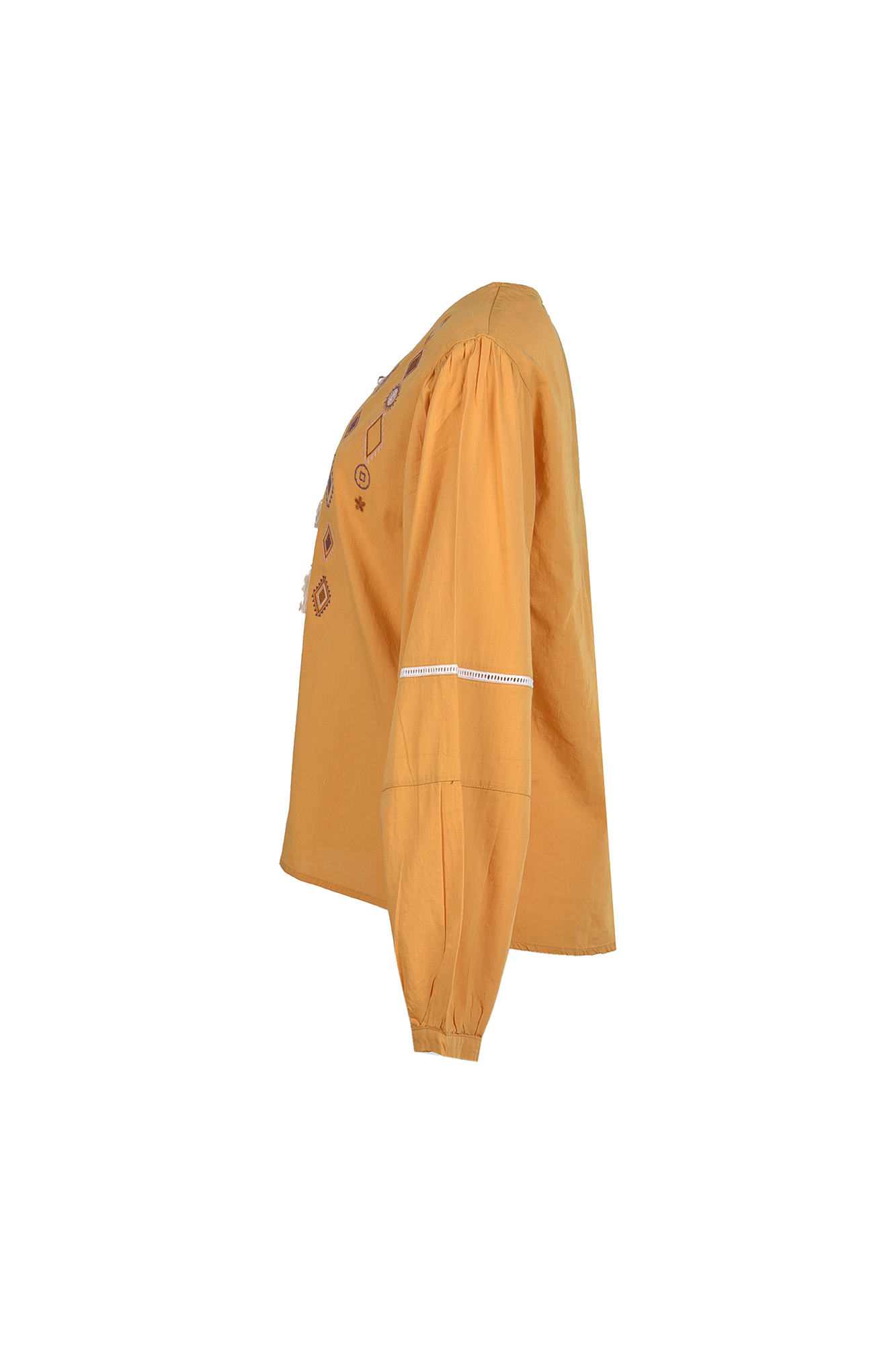 بلوز آستین بلند گلدوزی دار