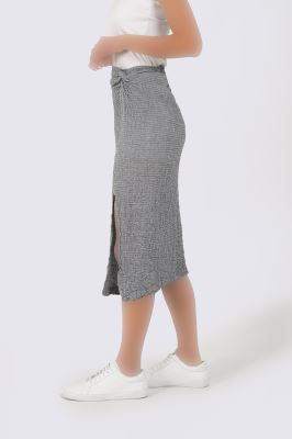 دامن گره ای چاک دار راه راه