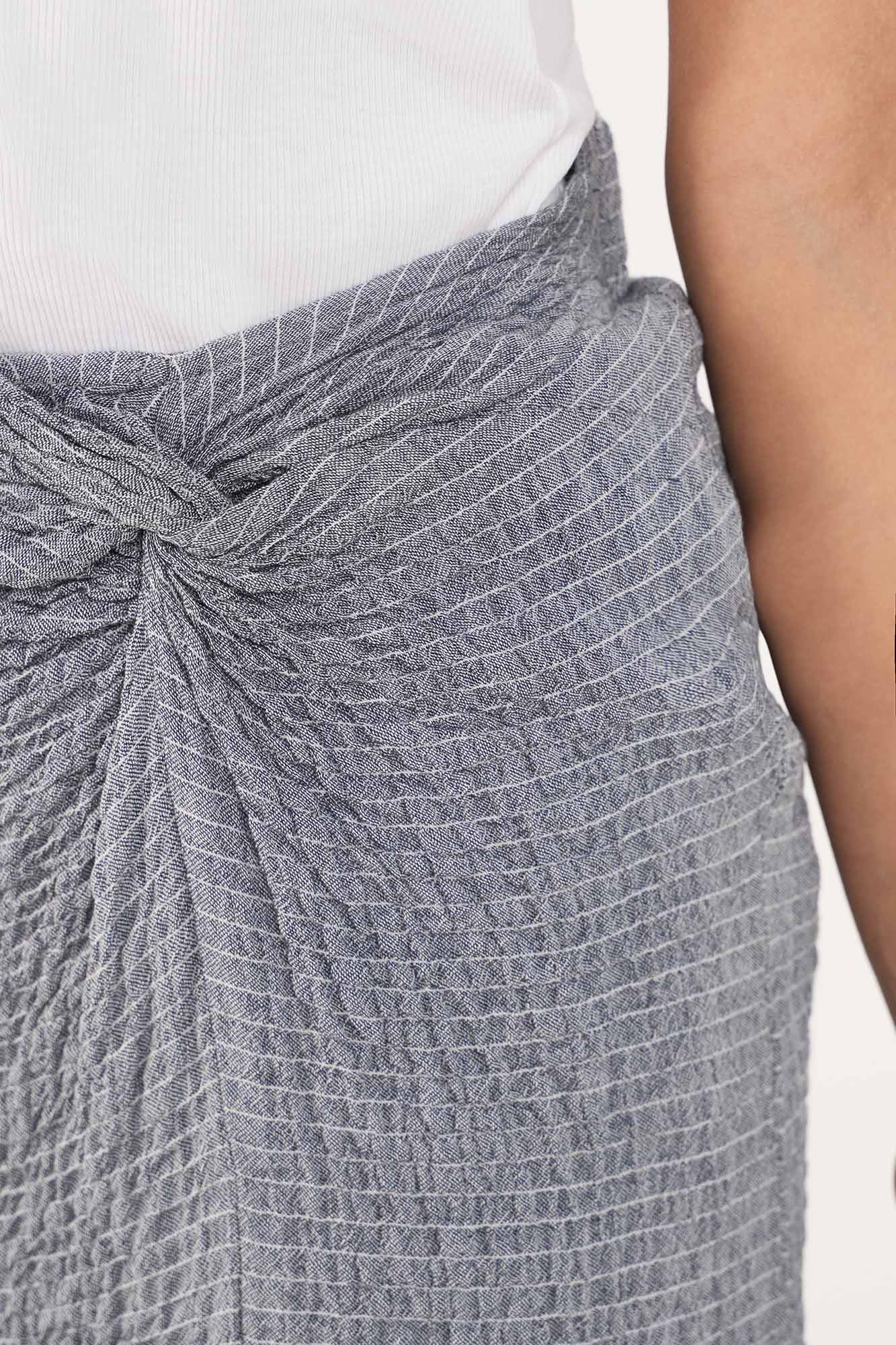 دامن گره ای چاک دار راه راه