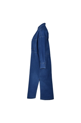 مانتو جین بلند برش دار