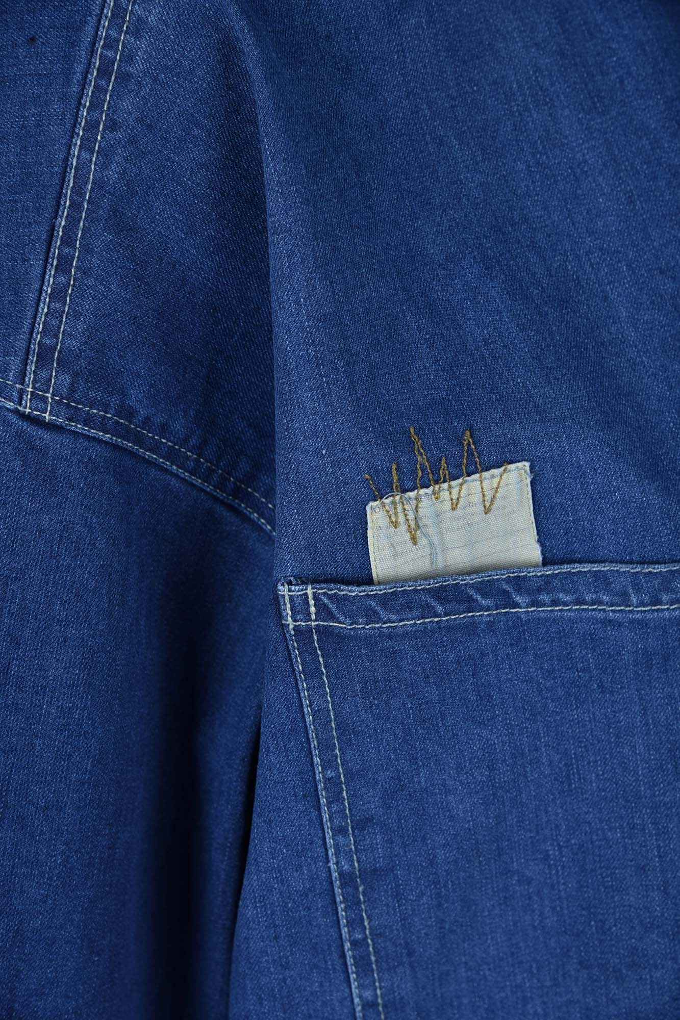 مانتو جین بلند برش دار