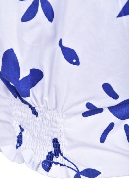 بلوز آستین کوتاه پیش گره دار