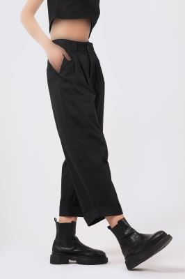 شلوار کتان پیلی دار