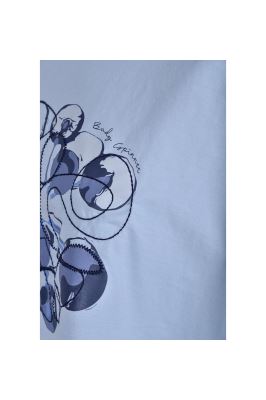 تیشرت آستین کوتاه کراپ چاپی