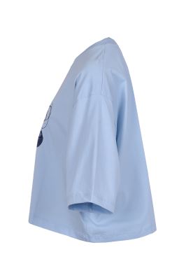 تیشرت آستین کوتاه کراپ چاپی