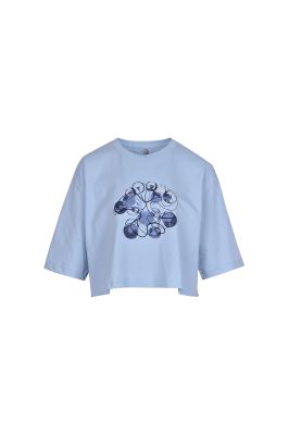 تیشرت آستین کوتاه کراپ چاپی