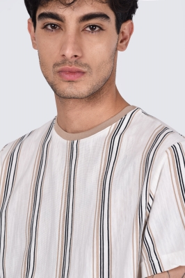 تیشرت آستین کوتاه راه راه