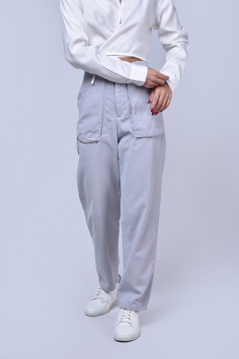 شلوار کتان جیب پاکتی دار