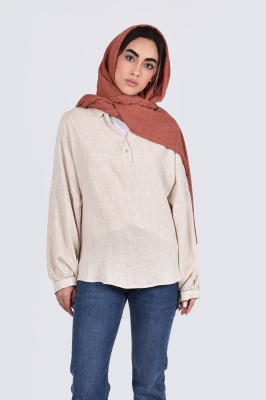 شومیز کیمونو لینن چین دار