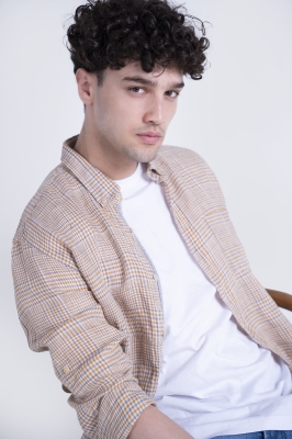 پیراهن آستین بلند رگولارفیت چهارخانه