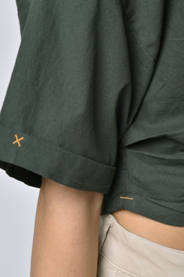 شومیز آستین کوتاه پیلی دار