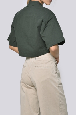 شومیز آستین کوتاه پیلی دار