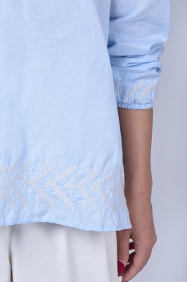 بلوز آستین بلند گلدوزی دار