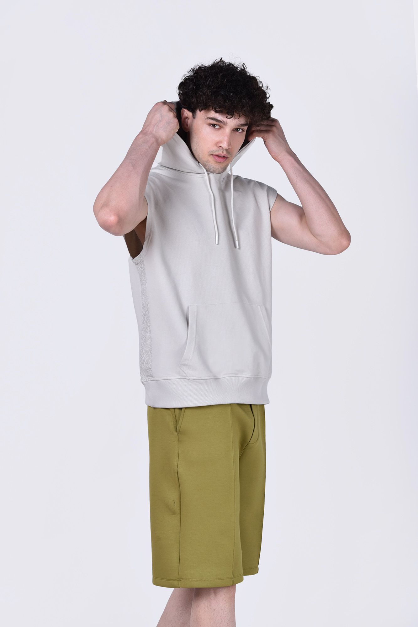 هودی آستین حلقه ای چاپی