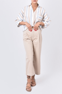 شومیز آستین کوتاه راه راه