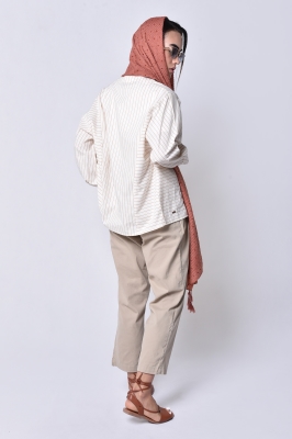 شومیز آستین بلند راه راه