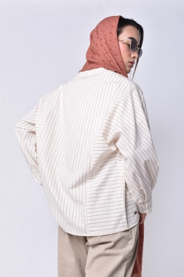 شومیز آستین بلند راه راه