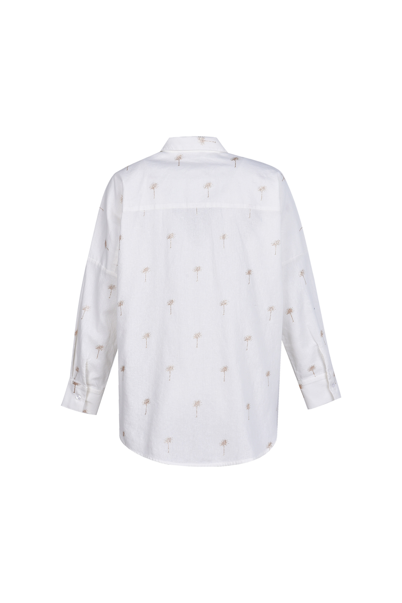 شومیز آستین بلند چاپی لینن