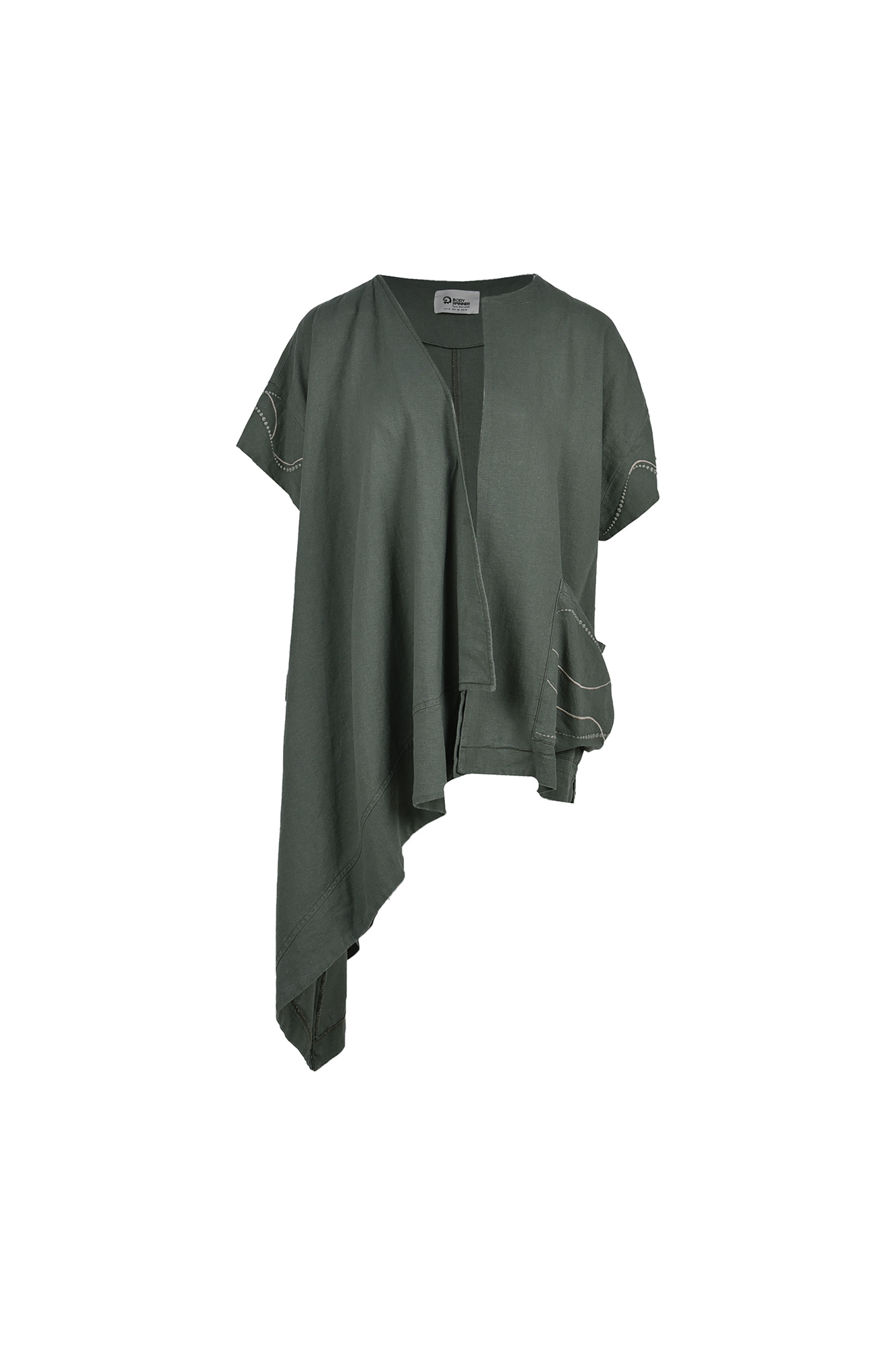 مانتو لینن گلدوزی دار