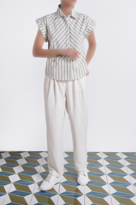 شومیز آستین کوتاه راه راه