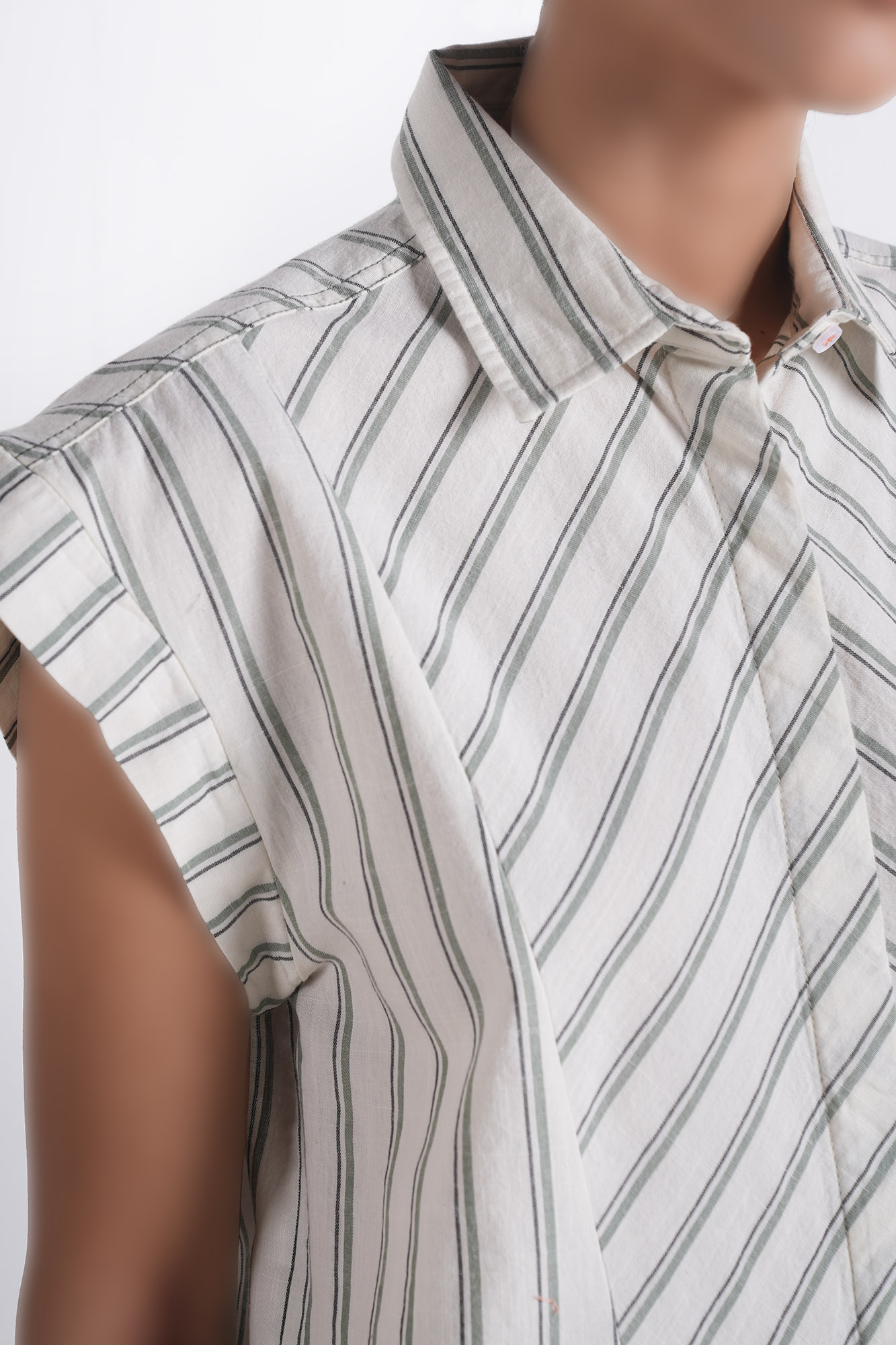 شومیز آستین کوتاه راه راه