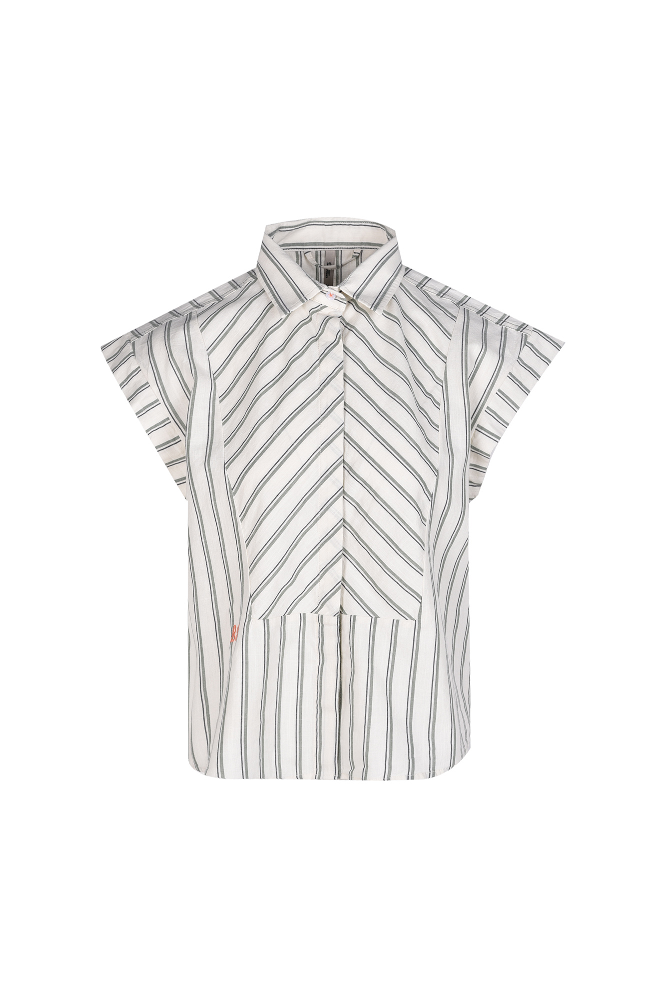 شومیز آستین کوتاه راه راه