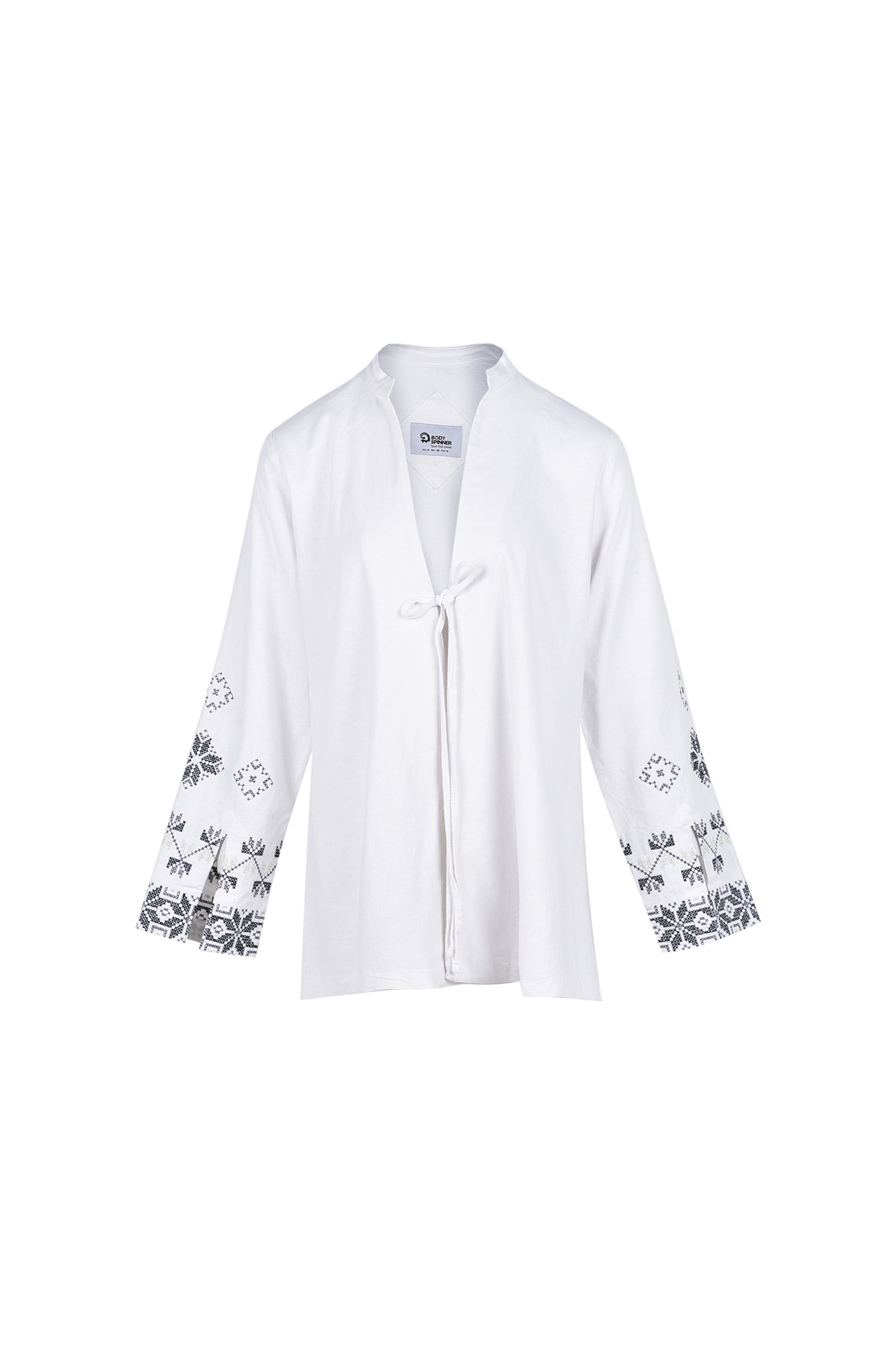 مانتو لینن آستین گلدوزی