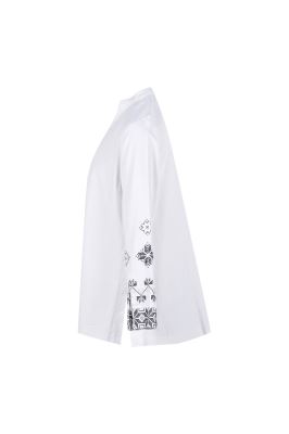 مانتو لینن آستین گلدوزی