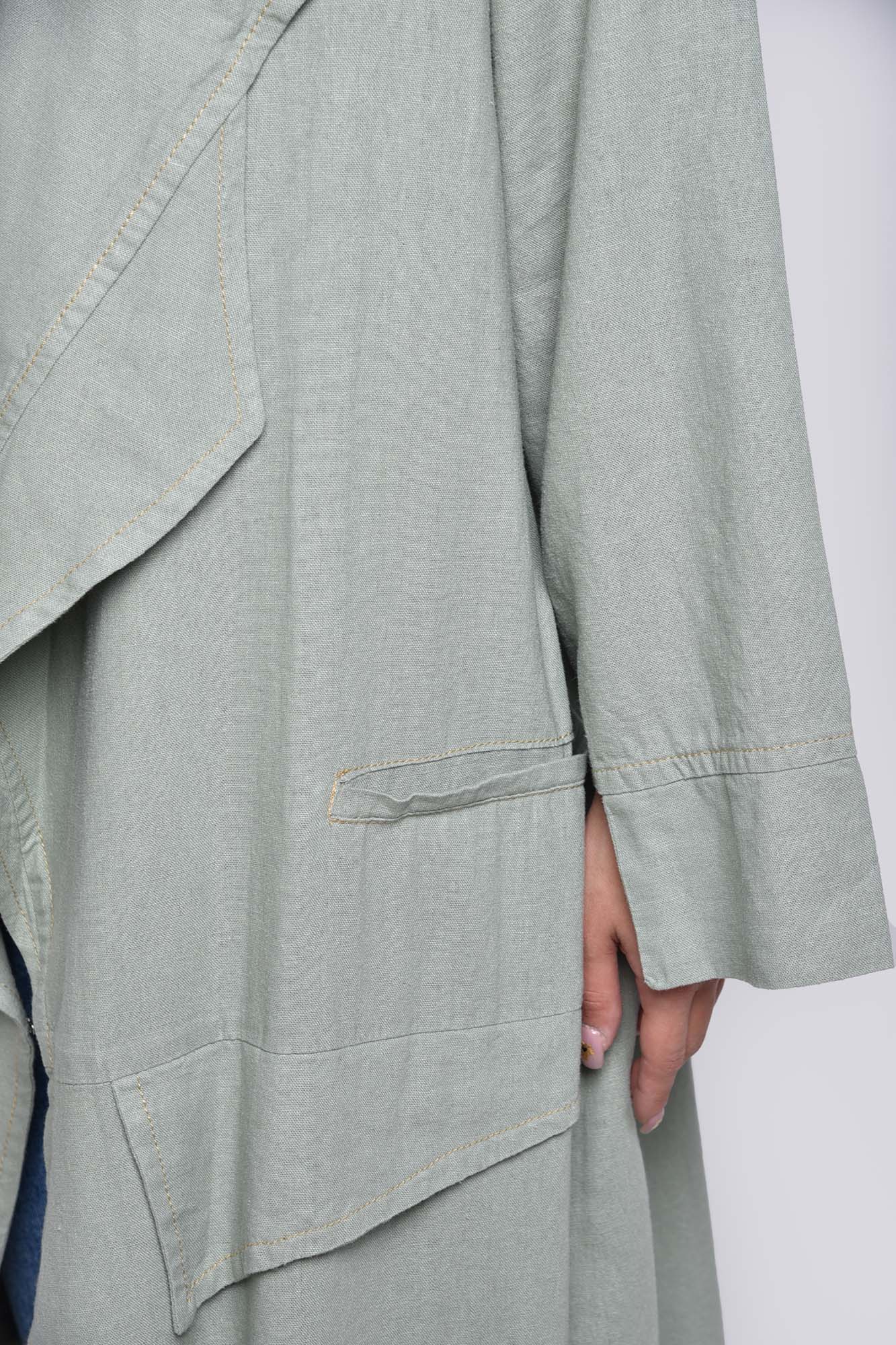 مانتو لینن یقه شال