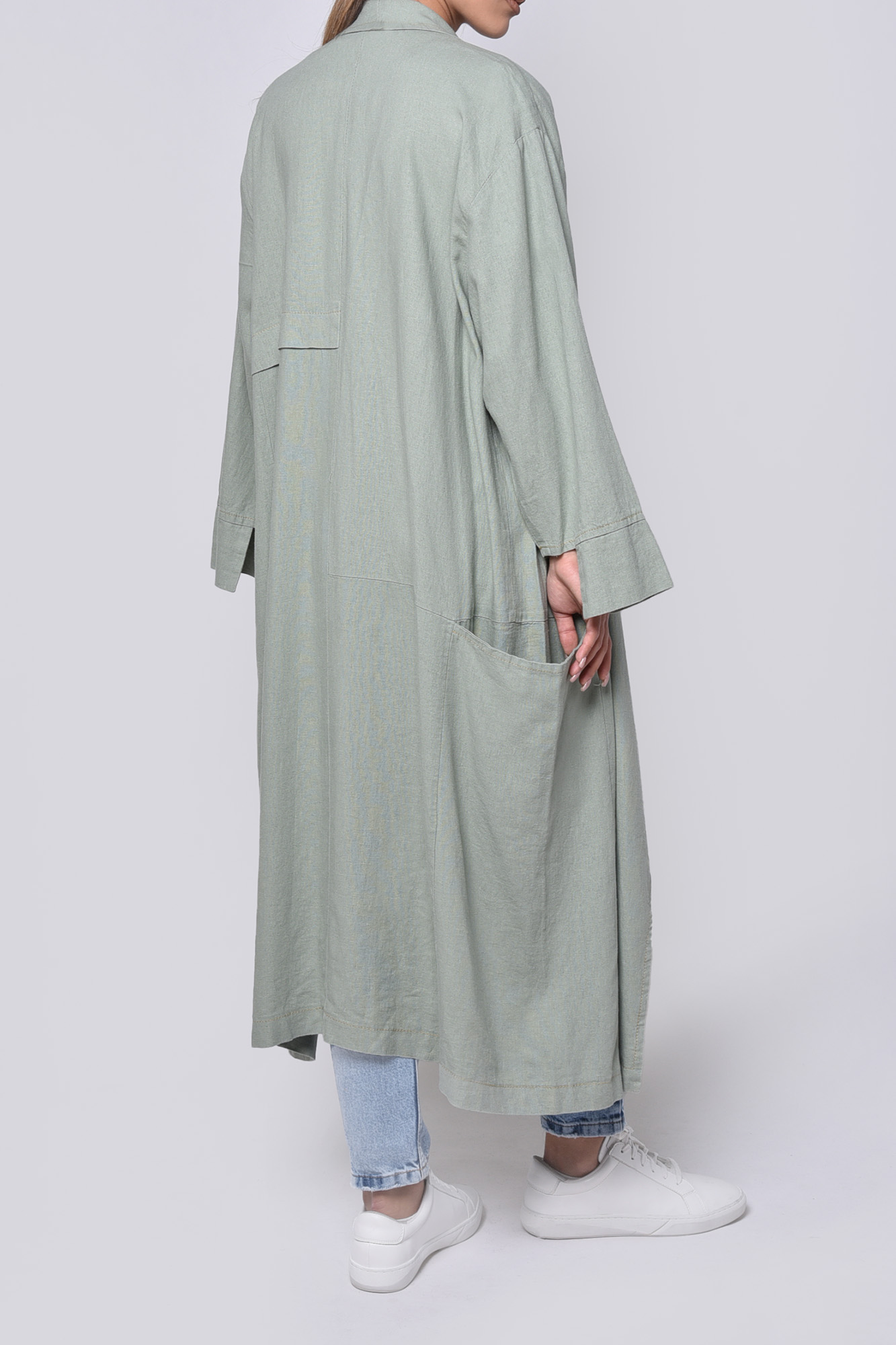 مانتو لینن یقه شال