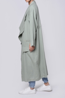 مانتو لینن یقه شال