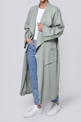 مانتو لینن یقه شال