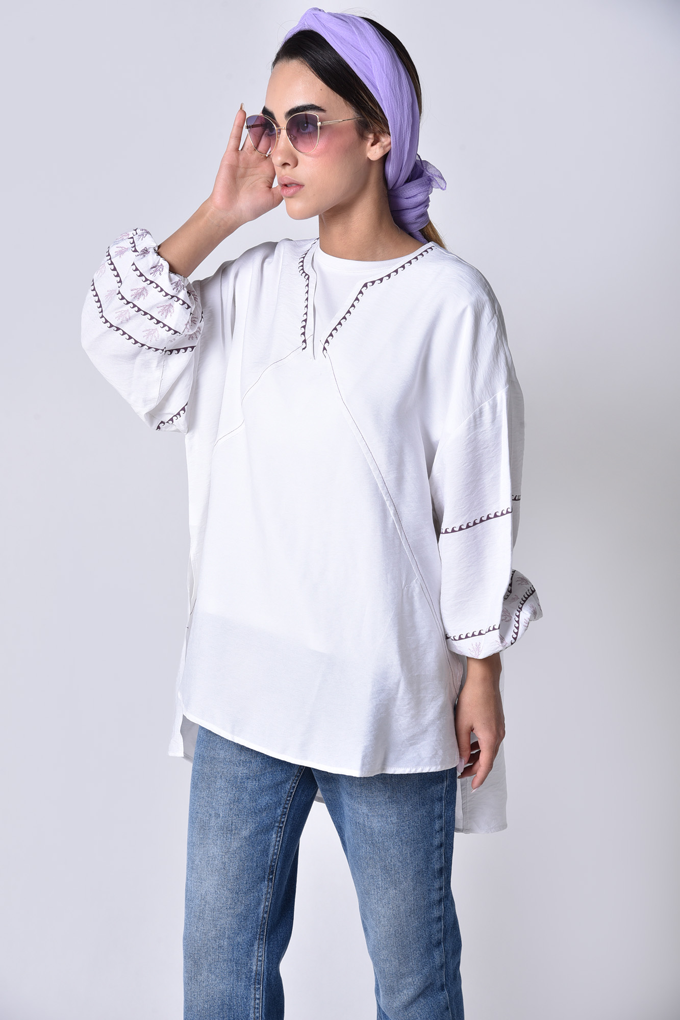 مانتو جلو بسته چاپی