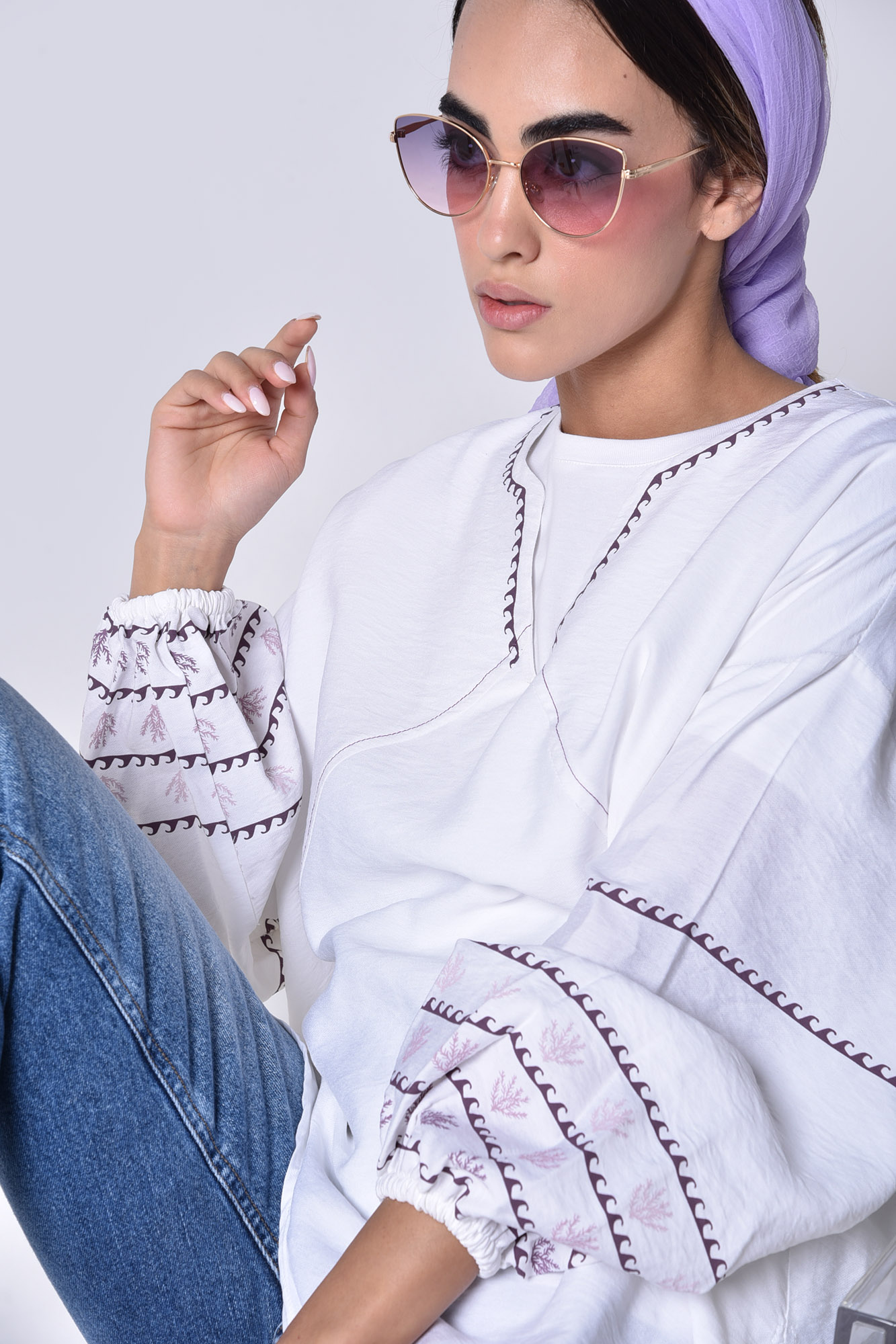 مانتو جلو بسته چاپی