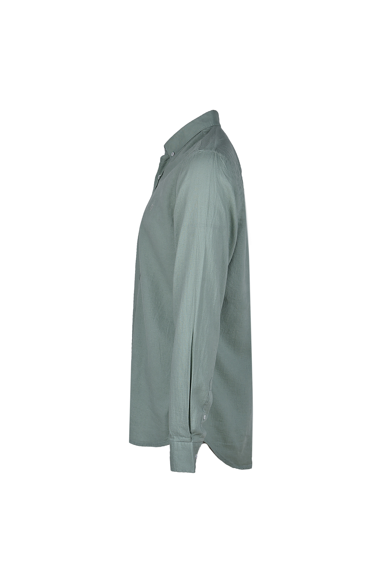 پیراهن آستین بلند یقه دار لینن