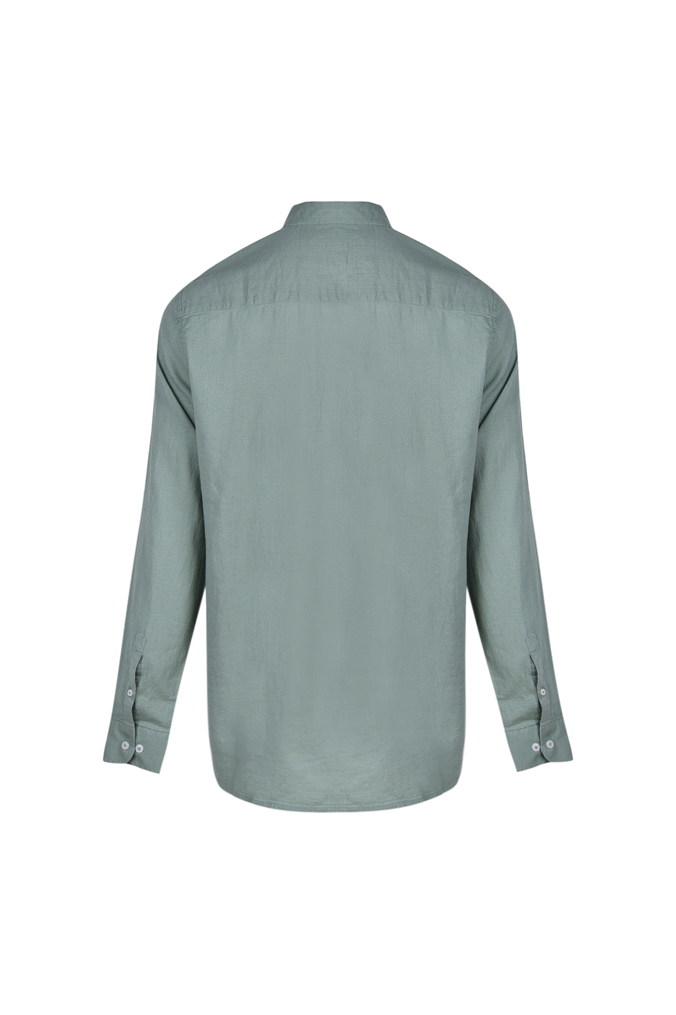 پیراهن آستین بلند یقه دار لینن