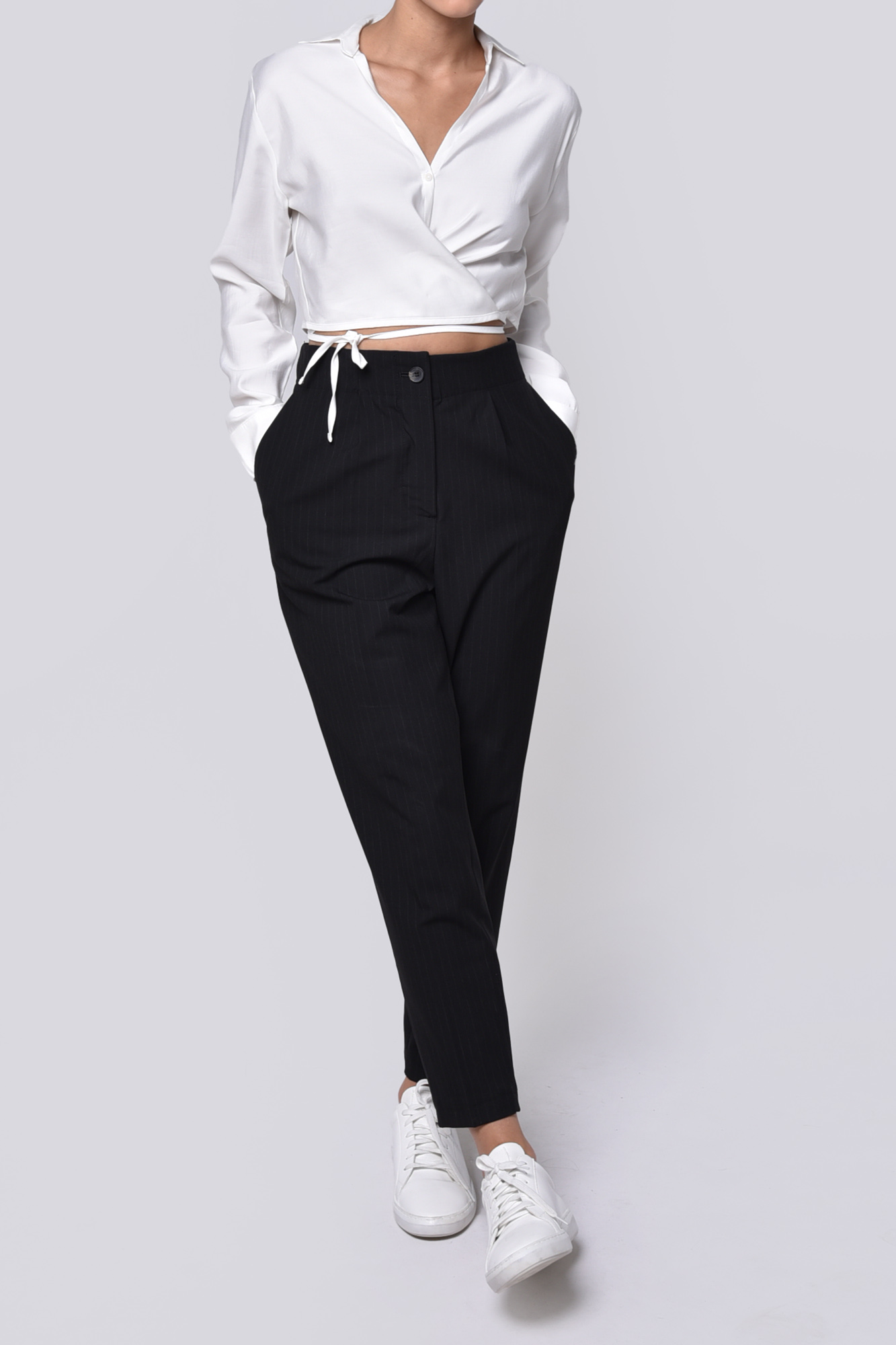 شومیز آستین بلند کراپ