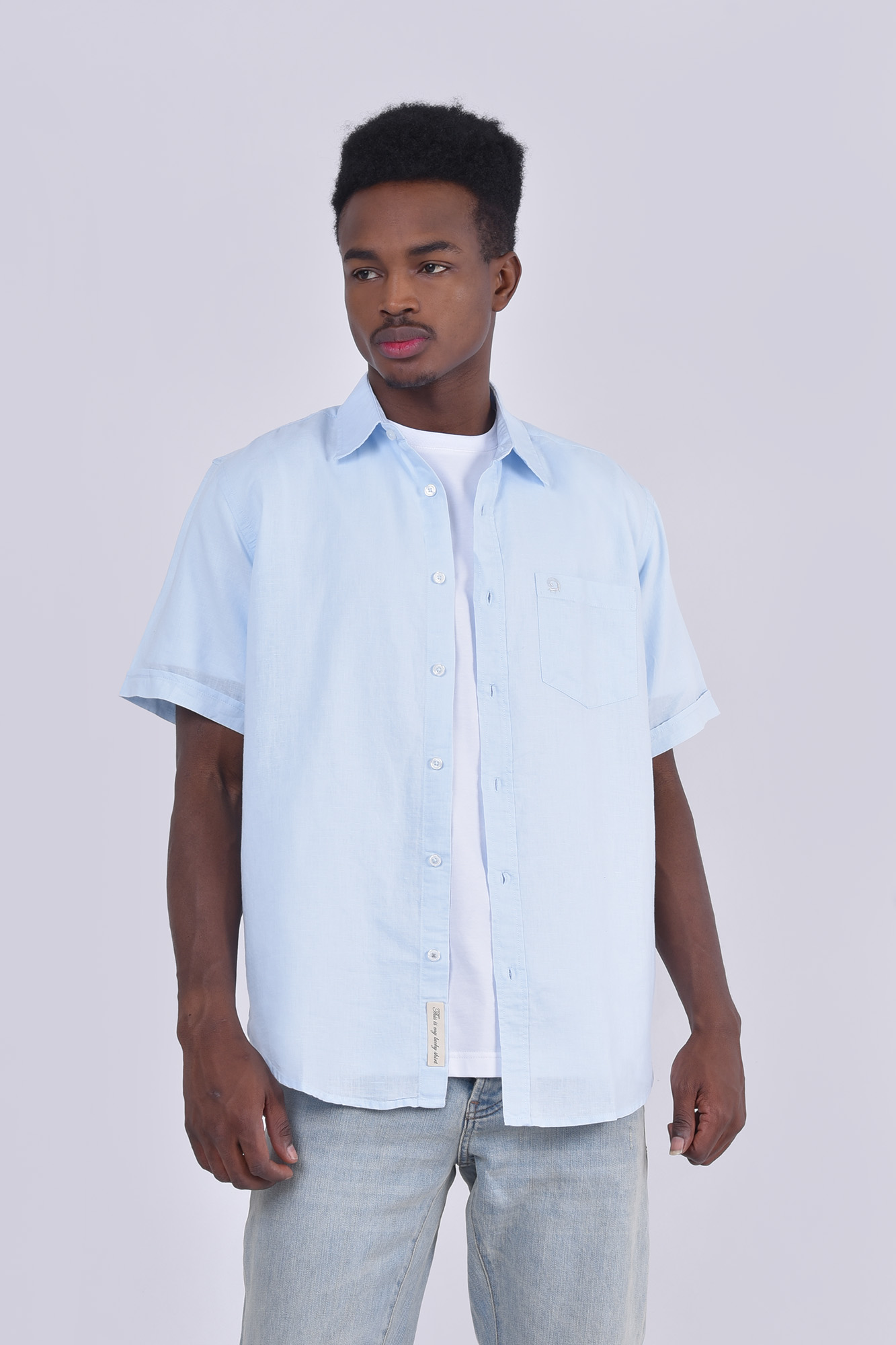 پیراهن آستین کوتاه یقه دار