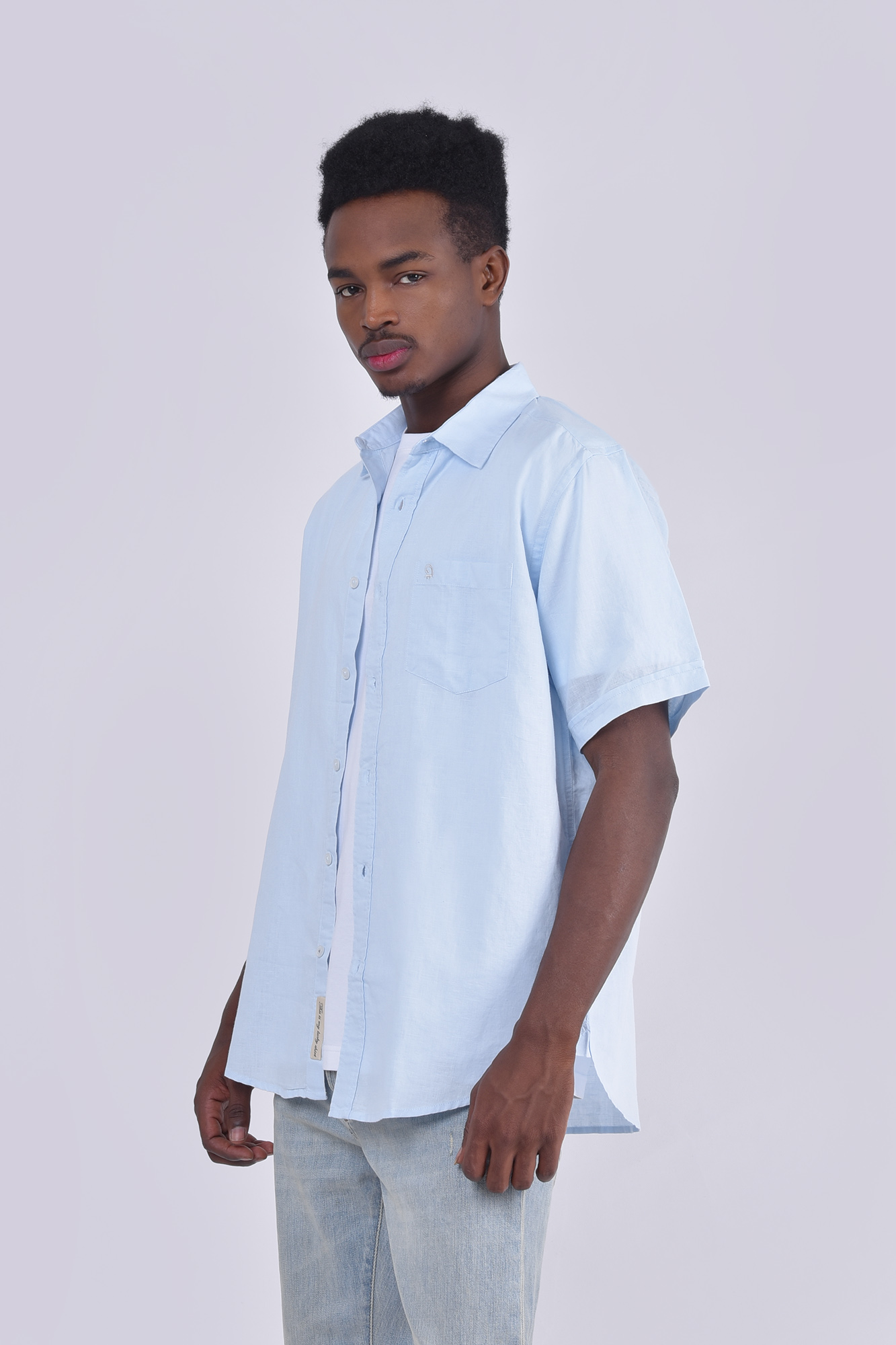 پیراهن آستین کوتاه یقه دار