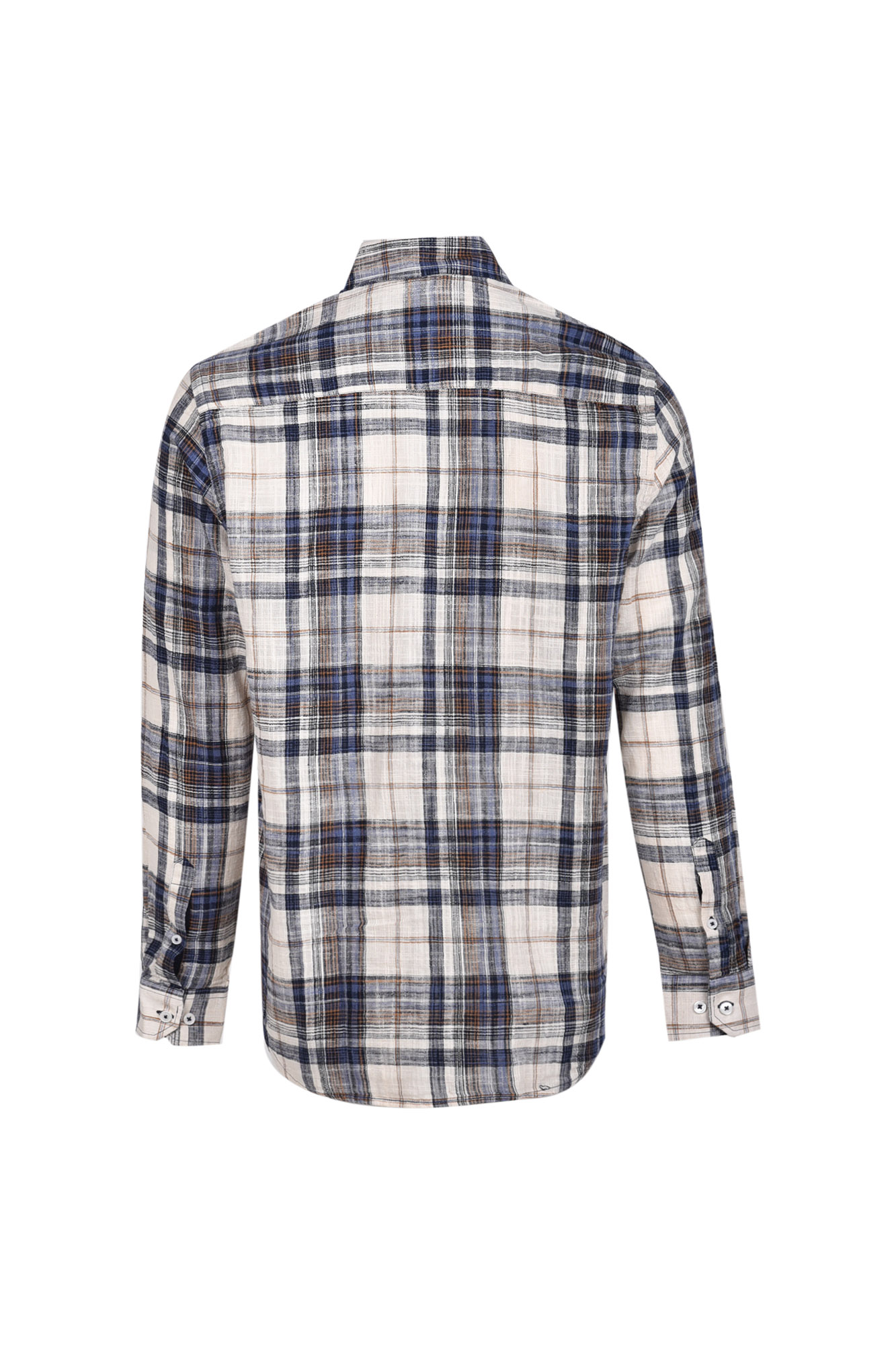 پیراهن آستین بلند چهارخانه رگولار فیت