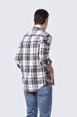 پیراهن آستین بلند چهارخانه رگولار فیت