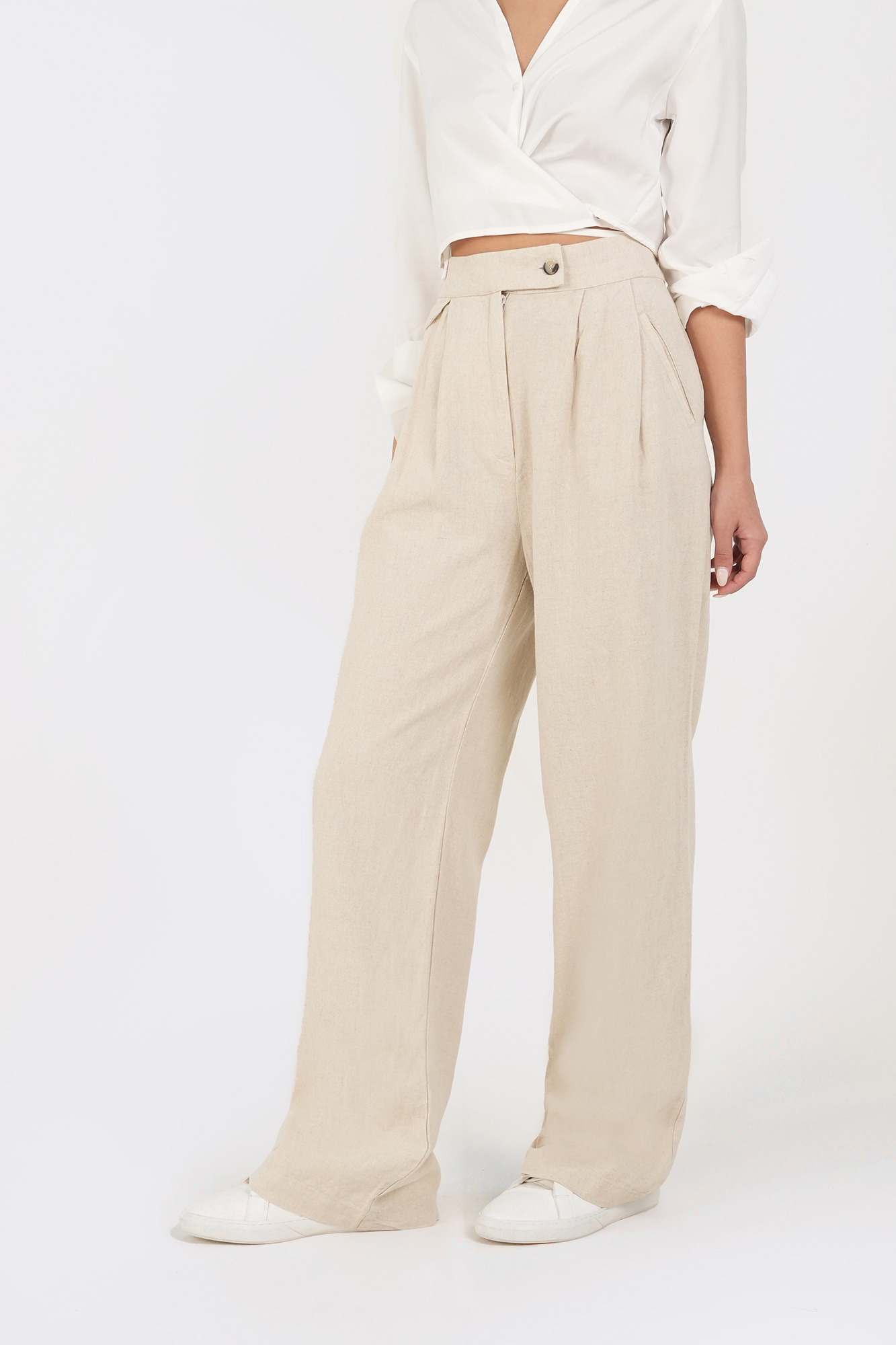 شلوار لینن واید