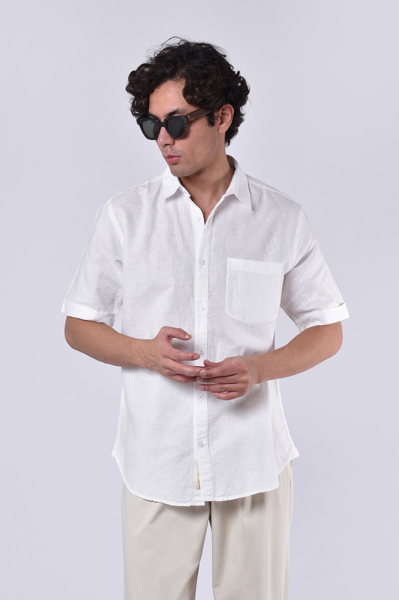 پیراهن آستین کوتاه یقه دار