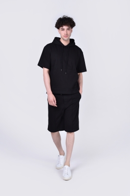 هودی آستین کوتاه جین پنبه