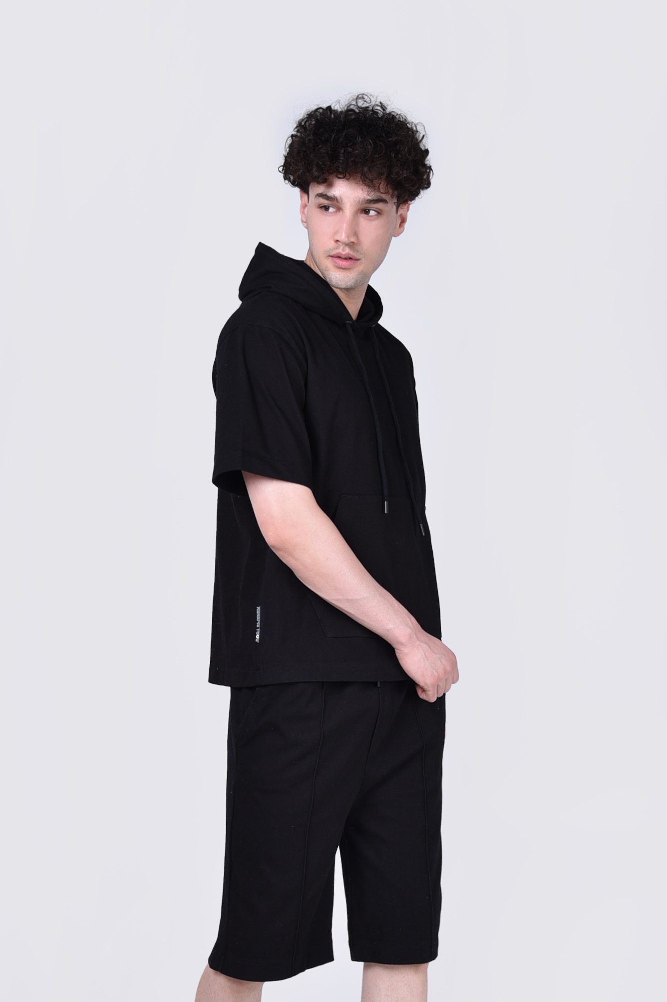 هودی آستین کوتاه جین پنبه