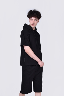 هودی آستین کوتاه جین پنبه